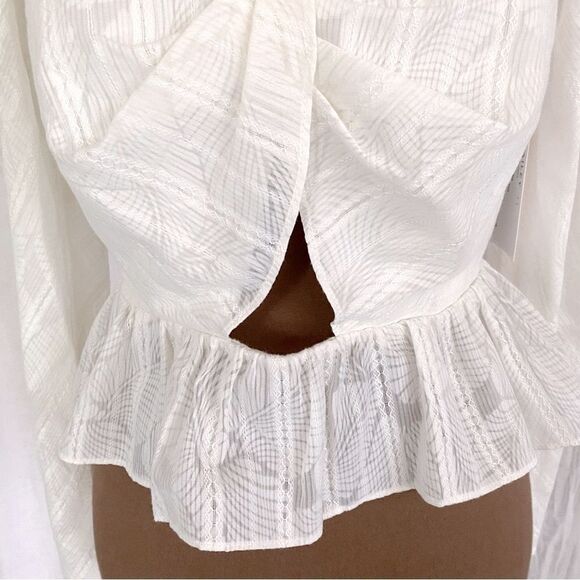 Bailey 44 Semi-Sheer Long Sleeve Cotton Top - Picture 4 of 10